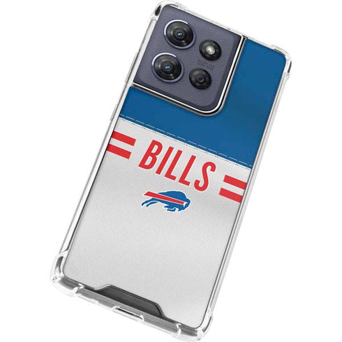 NFL Buffalo Bills White Striped Moto G Play 5G (2025) Clear Case